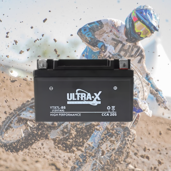 BATERIA MOTO ULTRA YTX7A-BS 6 AMP (- +) ALTA