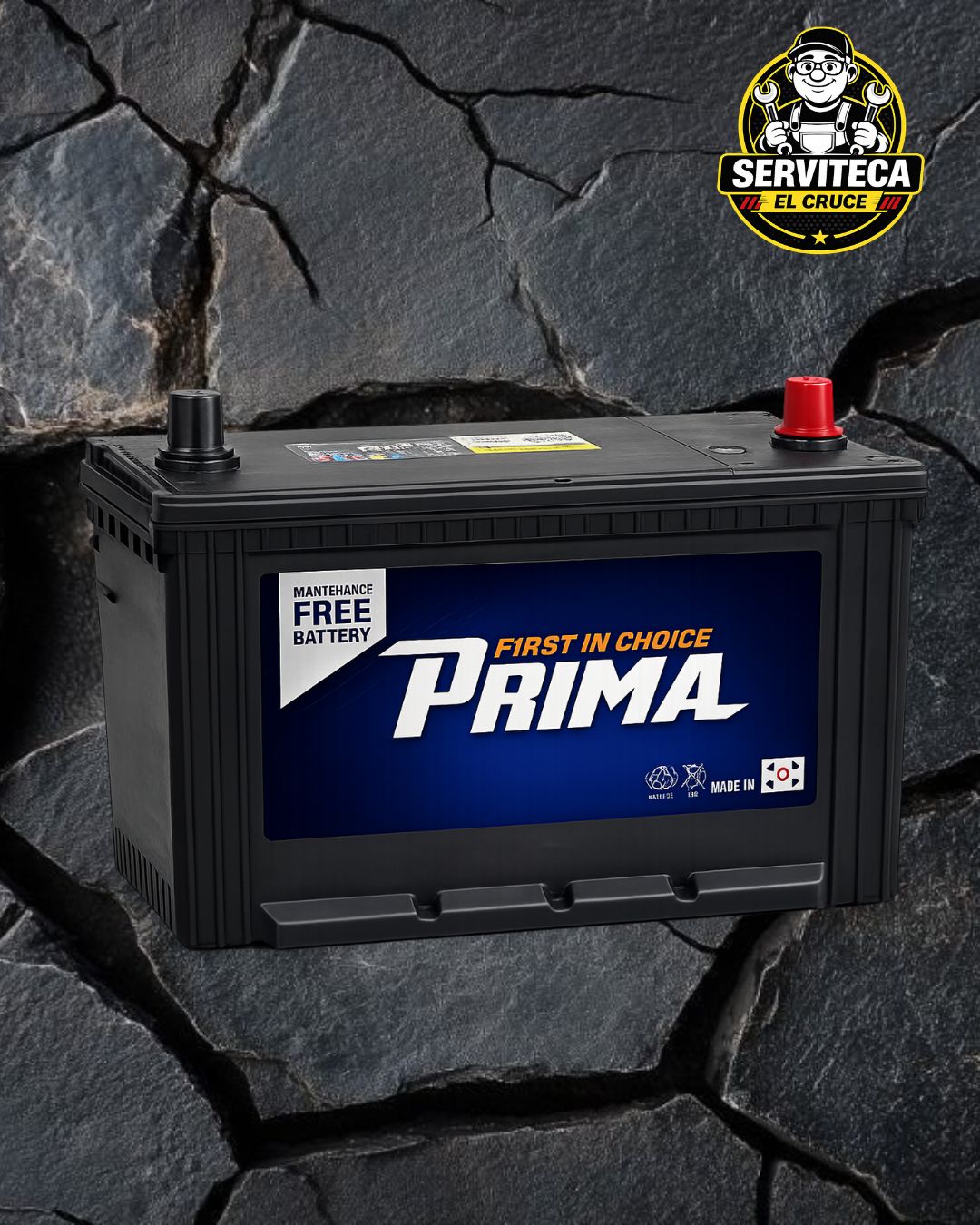 BATERIA 100AMP PRIMA (+ -) BORNER APERNADO CCA750