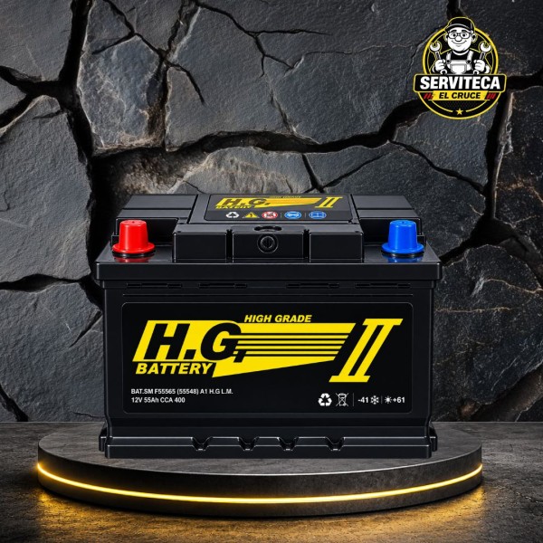 BATERIA 45AMP HG GOLD (+ -) CCA 430 BORNER DELGADO